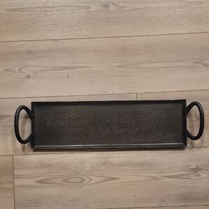 Crate & Barrel Black Metal Tray